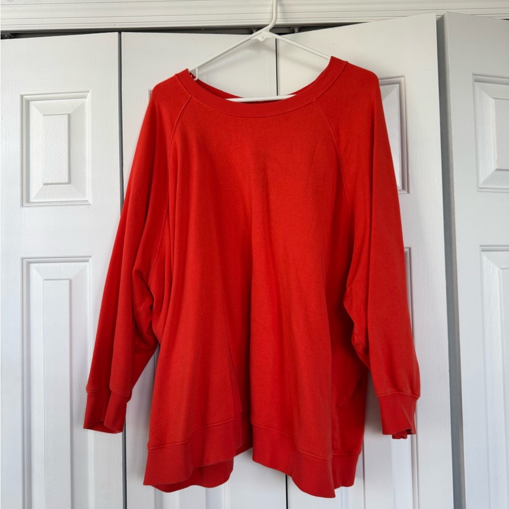 Orange Oversized Sweatshirt